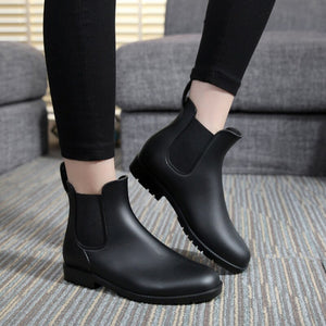Women's Waterproof Non-Slip Rubber Ankle Boots