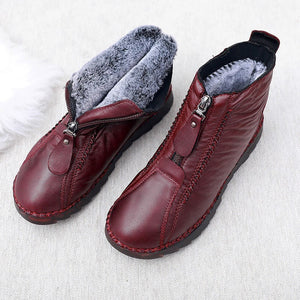 Women's Waterproof Warm Non-slip Cotton Soft Leather Boots ( HOT SALE !!!-60% OFF For a Limited Time )