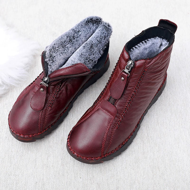 Women's Waterproof Warm Non-slip Cotton Soft Leather Boots ( HOT SALE !!!-60% OFF For a Limited Time )