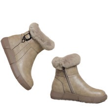 Load image into Gallery viewer, Women&#39;s Waterproof Cotton Leather Boots (Real Leather)
