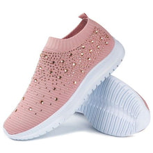 Load image into Gallery viewer, Women&#39;s Crystal Breathable Orthopedic Slip On Walking Shoes
